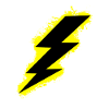 Bolt lightning yellow and black outline