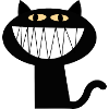 Cat wide grin