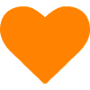 Heart orange