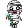 Mummy with snake