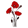 poppy mosaic