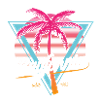 California Palm Trees Retro Neon