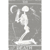 Death Tarot Card - Praying Skeleton Occult