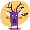 Halloween monstre mignon effrayant