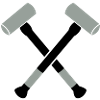 double sledgehammer hammers crossed