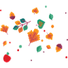 Feuilles d'automne nés empilés