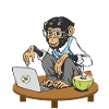 Code Monkey Progammierer Affe Coding Äffchen
