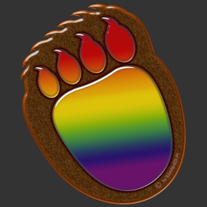 Bear paw with rainbow