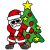 Weihnachtsmann-Weihnachtsbaum FLOSS DANCE FLOSSING