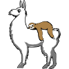 Llama and sloth