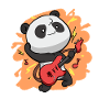 Panda guitarist