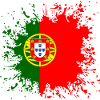 Portugal Flagge Farbspritzer