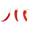 Hot chili - three chilies