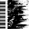 Piano music black & white gift