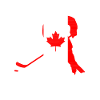 Canada Flag Hockey Silhouette