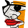 Abstraktes Gesicht