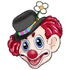Heureux clown carnaval