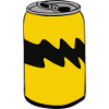 Football can Yellow / Black