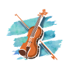 Music instrument violin violinist gift