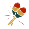 Rattle Maracas Musician Gift