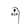 HALLOWEEN Friedhof Grab R.I.P