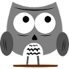 Chouette - Chouettes - Hibou Grincheux - Gris