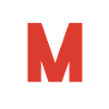 Red M logo on black