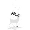 Reindeer in the snow
