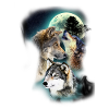 Wolf Design Moon Wolves