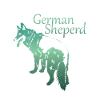 German shepherd silhouette