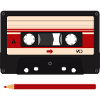 Cassette with pencil