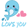 Divertenti balene regali: "I Whaley Love You" Cute Whale