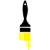 dripping paint brush