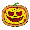 funny pumpkin pizza face