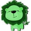 Safari lion green baby lion