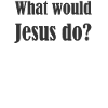 What would Jesus do?