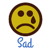 Sad smile emotions