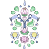 Kurbits cartoon - Flower pattern