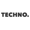 Techno Music Logo gris