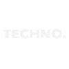 Techno Music Logo blanc