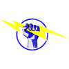 bolt & fist cerclé