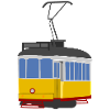 Tram car yellow
