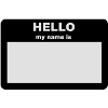 Navneskilt - Hej mit navn er