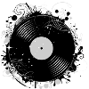 Disque vinyle en design graffiti