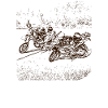 Abstract motorcycle design