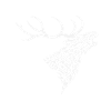 Cerf rugueux Tribal blanc