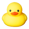 Cute yellow rubber duck