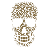 Gold ornament skull