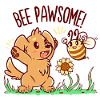 Bee Pawsome Dark Text Ver