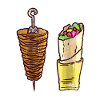 Doner kebab restaurant nourriture cadeau
